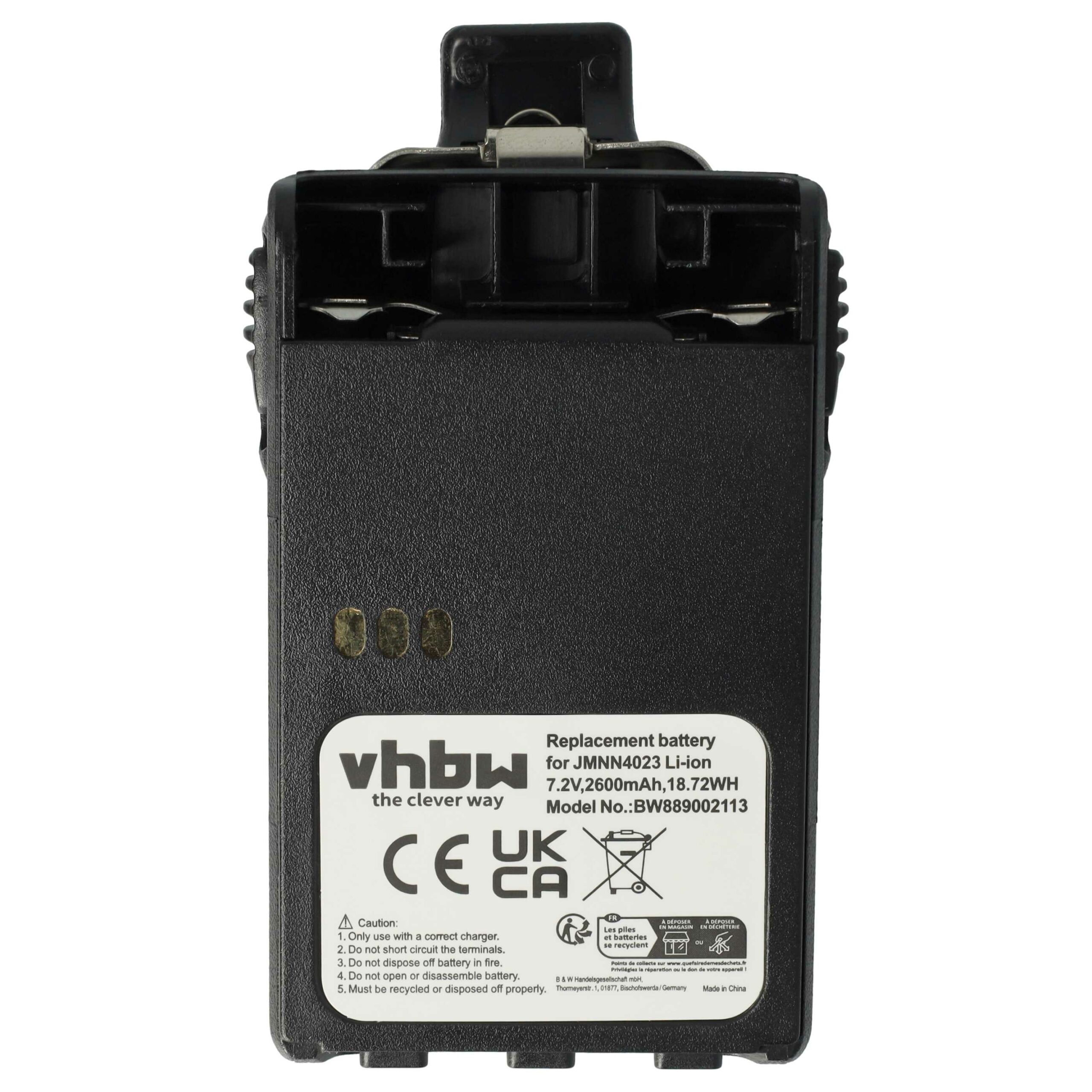 Bateria vhbw 2600 mAh 7.2V Li-Ion para Rádios Motorola - Pack 10x com Clipe de Cinto - Image 3