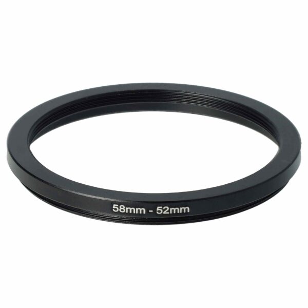 Anel Adaptador Redutor 58 mm para 52 mm vhbw para Objetivas de Câmara