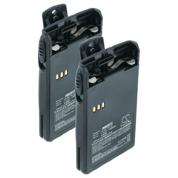 Bateria para Rádio 2x vhbw 1200 mAh 7.4V Li-Ion (substitui Huntec PB200, LB-62L, PB-72L, LB-38L, PB400) + Clip