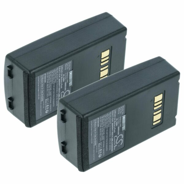 2x Bateria vhbw compatível com Datalogic 94ACC1386, BT-26, BT-10 para Leitores de Código de Barras - 6800 mAh 3.7 V