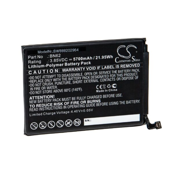 Bateria vhbw para Poco Redmi BN62 - 5700 mAh 3.85 V Li-polymer