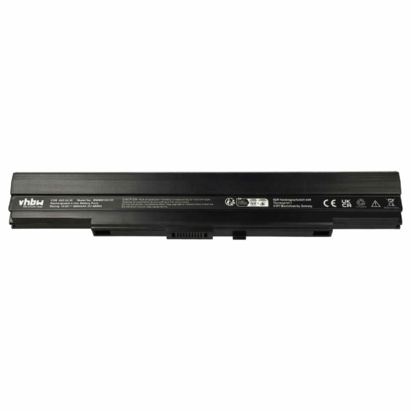 Bateria vhbw para Asus UL30, UL50, UL80 - 6600 mAh 14.8V Li-Ion