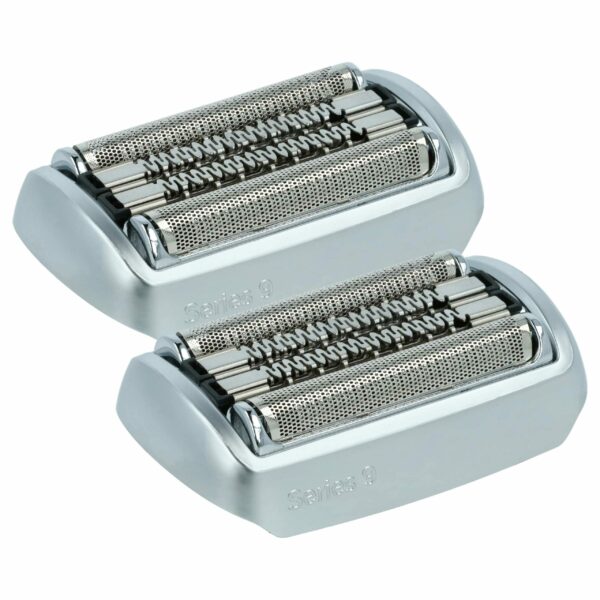 2x Cabeças de Barbear de Substituição para Braun 92M, Prateado