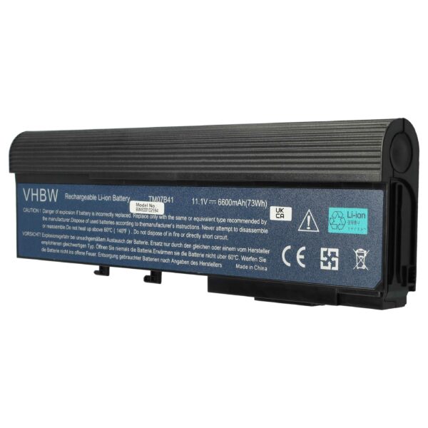Bateria vhbw para portáteis Acer Aspire / TravelMate 6600 mAh 11.1 V