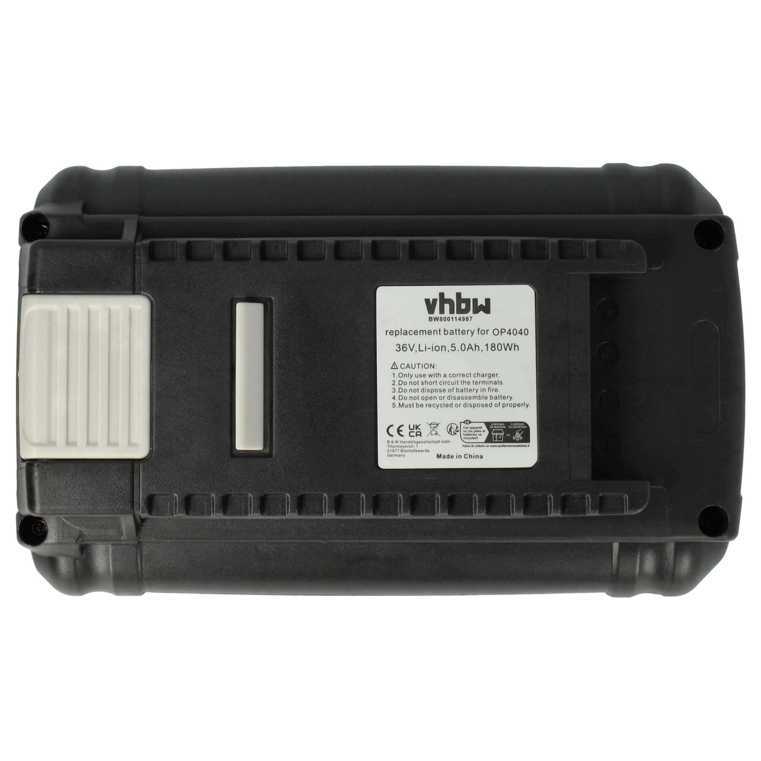 3x Bateria vhbw 5 Ah 36 V Li-Ion compatível com Ryobi BPL3626, BPL3640, BPL3650 - Image 3