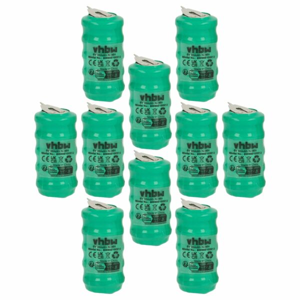 Bateria de Botão Recarregável V80H 6V 80 mAh NiMH - Pack 10 unidades com 2 Pinos