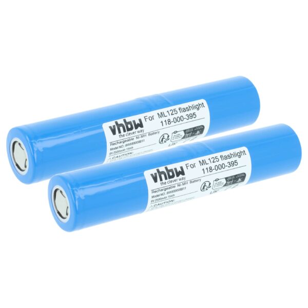 Bateria vhbw para tocha Maglite 118-000-395 - 2500 mAh 6 V NiMH