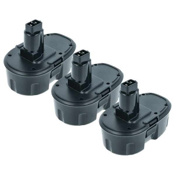 3x Bateria EXTENSILO para Dewalt DE9096, DE9095, DC9096 3300 mAh 18 V NiMH
