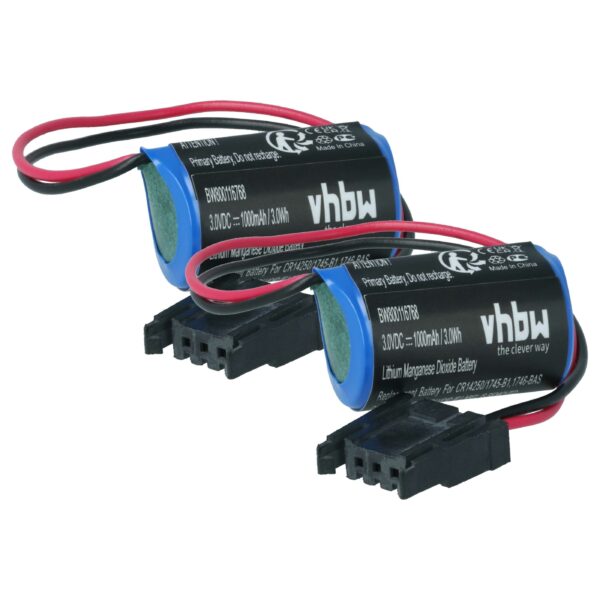 Bateria para Controlador Industrial vhbw 2x 1000mAh 3V Li-MnO2 (Substitui Allen Bradley 1747-BA)
