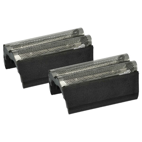 2x Lâmina de Barbear Dupla substitui Braun 586, 585 - com Moldura, Prateado/Cinzento Escuro