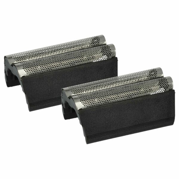 2x Lâmina de Barbear Dupla substitui Braun 586, 585 - com Moldura, Prateado/Cinzento Escuro
