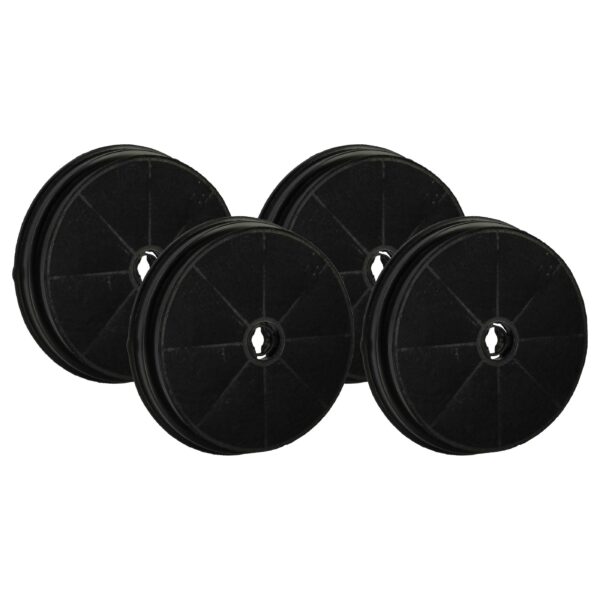 4x Filtro de Carvão Ativado Compatível com Beko 9174220018, 9199001580 para Coifa Proline - 19 cm