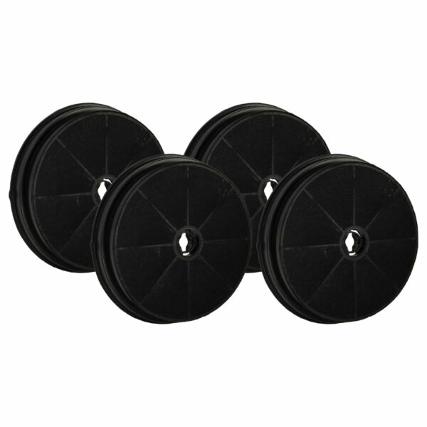 4x Filtro de Carvão Ativado Compatível com Beko 9174220018, 9199001580 para Coifa Proline - 19 cm