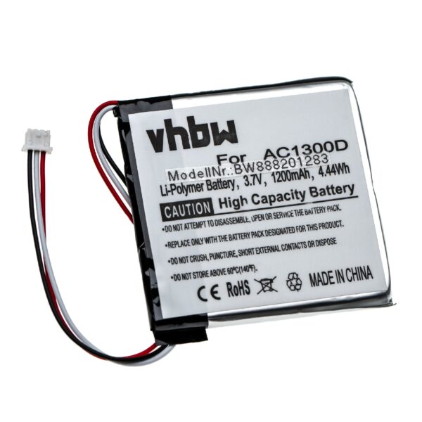 Bateria vhbw para Angelcare - 1200 mAh 3.7 V Li-polymer