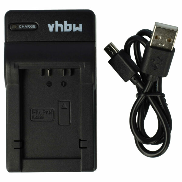 Carregador USB-C com Cabo para Câmaras Leica, Panasonic Lumix e Compatíveis - 0,5 A
