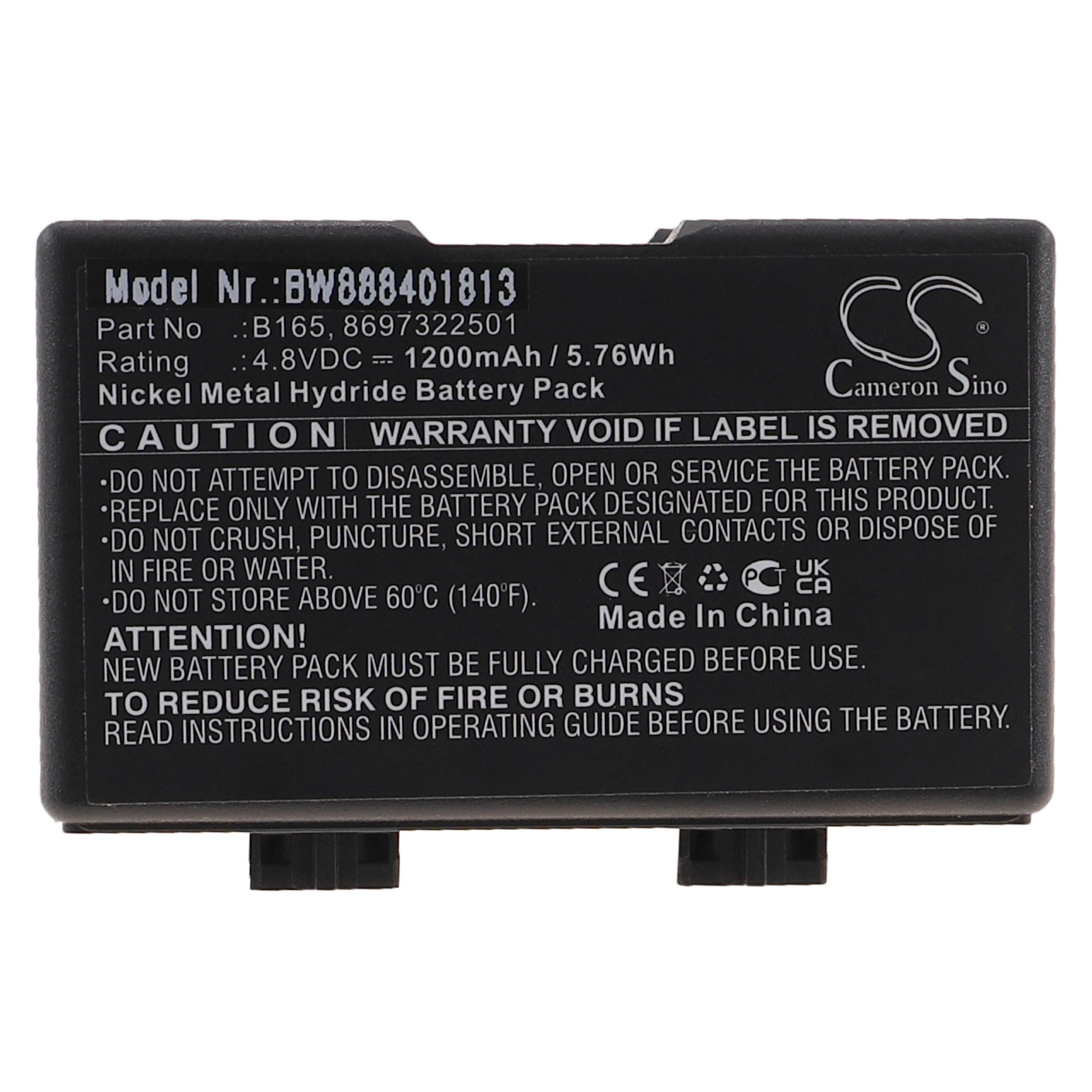 Bateria de Substituição vhbw para Rádios Bosch/AEG/Ascom - 1200 mAh 4.8V NiMH - Image 4