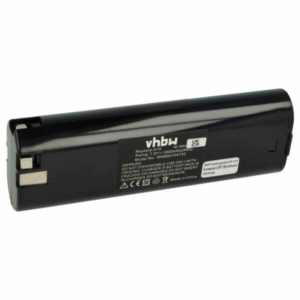 Bateria vhbw para AEG AG-724CN, A10, P7.2 - 3300 mAh, 7.2 V, NiMH
