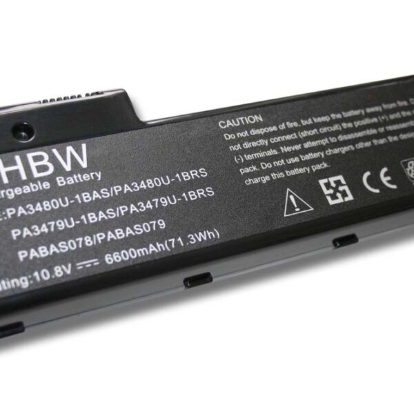 Bateria para Portátil vhbw para Toshiba Satellite P100, P105 6600 mAh 10.8 V