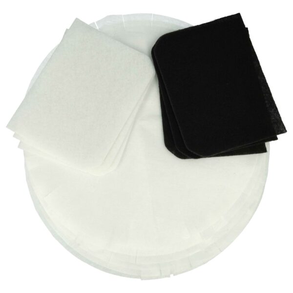Kit de 12 filtros para fritadeira DeLonghi 5512510041 - vhbw (3 filtros carvão ativado, 6 filtros papel, 3 filtros gordura)