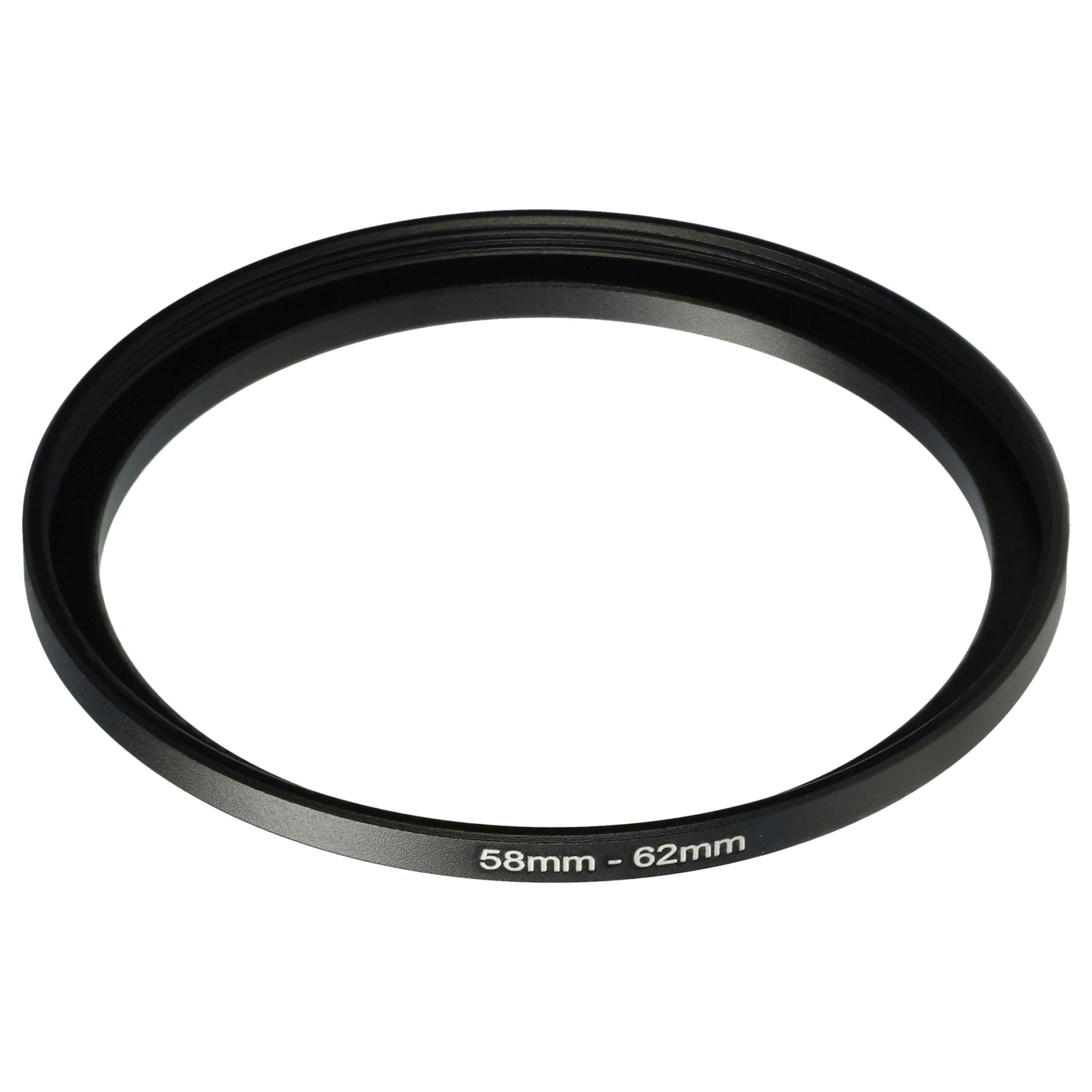 Anel Adaptador Step-Up vhbw de 58 mm para 62 mm para Objetivas de Câmara