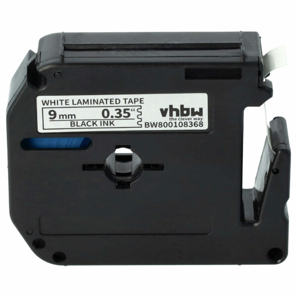 Fita de Etiqueta Compatível com Brother M-K221 - 9 mm Preto sobre Branco