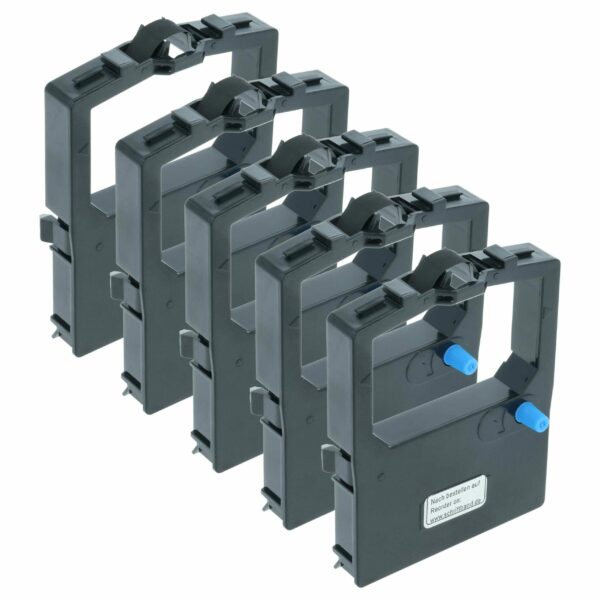 Fita de Tinta Compatível OKI 09002303 para Impressoras Matriciais e de Talão - Pack 5 Unidades - Preto
