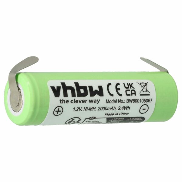 Bateria para Máquina de Barbear Elétrica Philips vhbw 2000 mAh 1.2V NiMH