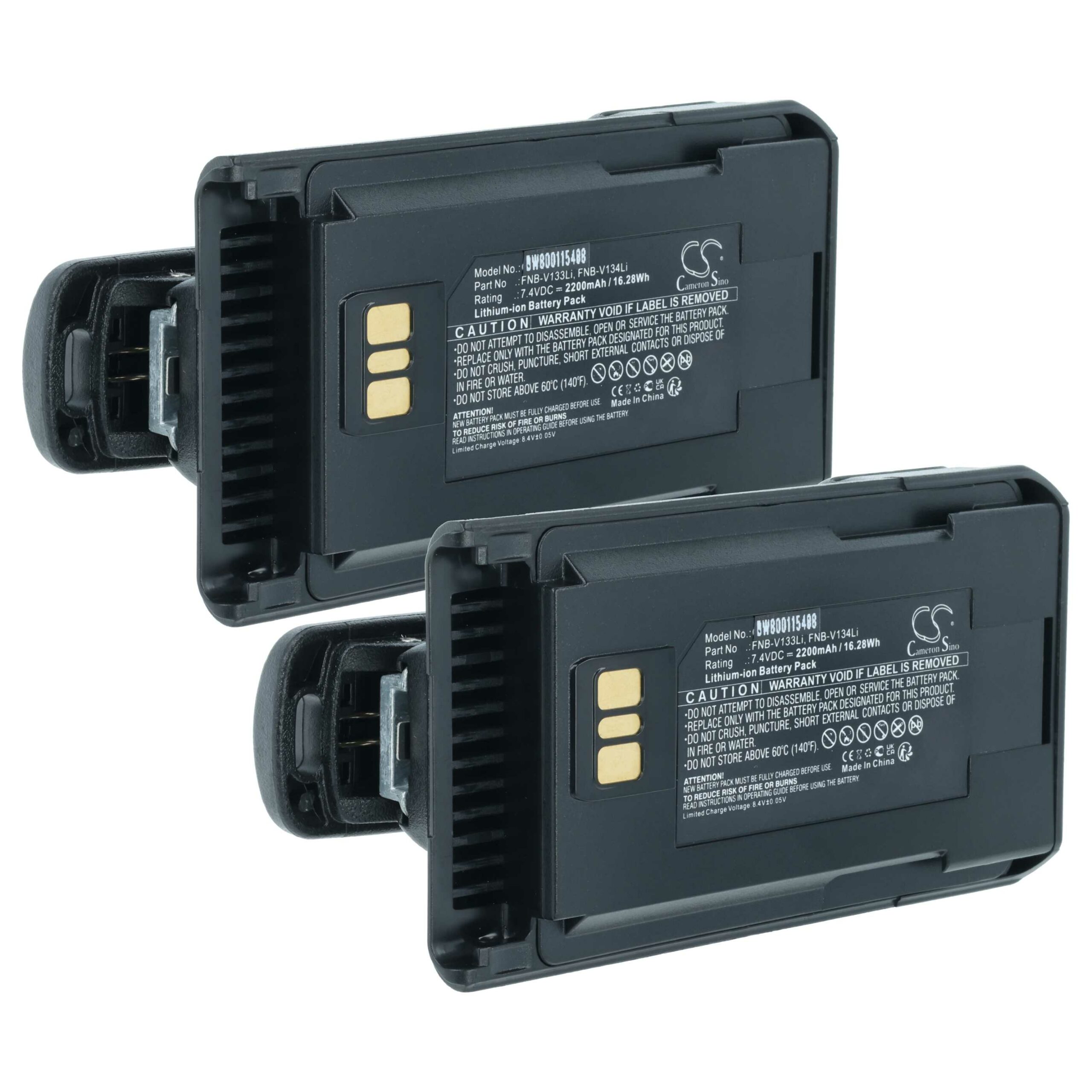 Bateria vhbw para Rádio Motorola / Yaesu Vertex 2200 mAh 7.4 V Li-Ion c/ Clipe
