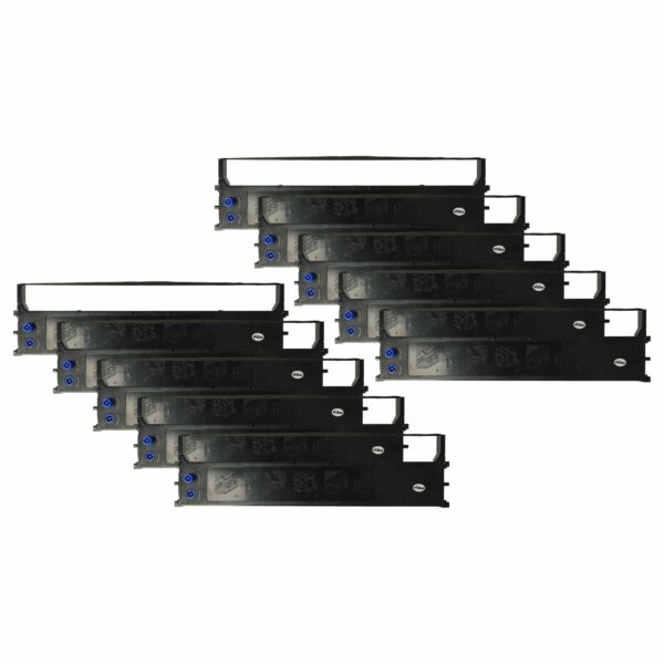 Pack de 10 Fitas de Tinta compatíveis OKI 43571802BE, 43571802 para Impressora Matricial e Recibos - Preto