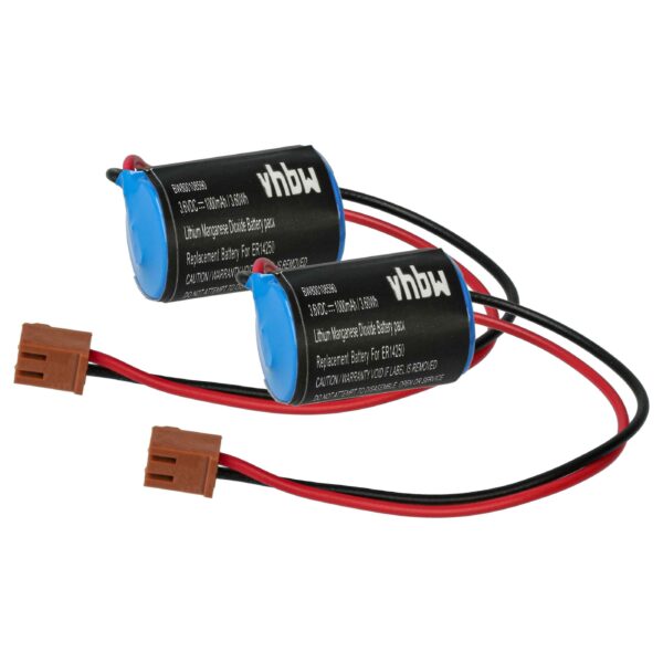Bateria vhbw para Controlador CNC Omron CPM2A-BAT01 - 1000 mAh 3.6 V Li-Ion (2 unidades)