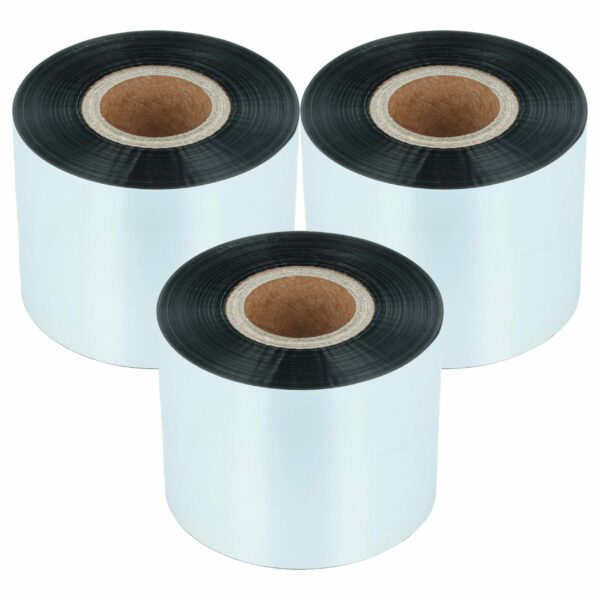 Pack 3x Fita Térmica Transfer para Godex, Printronix, TSC, Valentin e outras - 50 mm x 300 m, Wax Resin