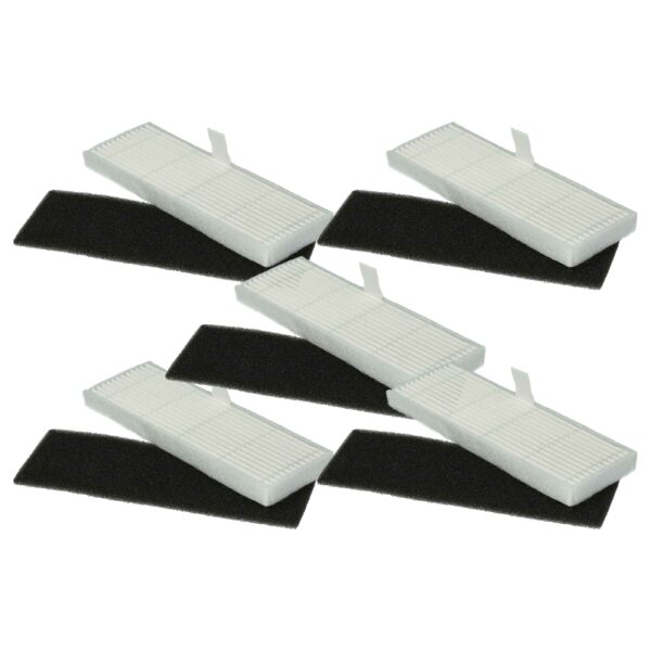 vhbw Kit de 10 Filtros de Espuma e Pó Fino para Aspirador Robô Proscenic, Kyvol, Uoni, Ultenic