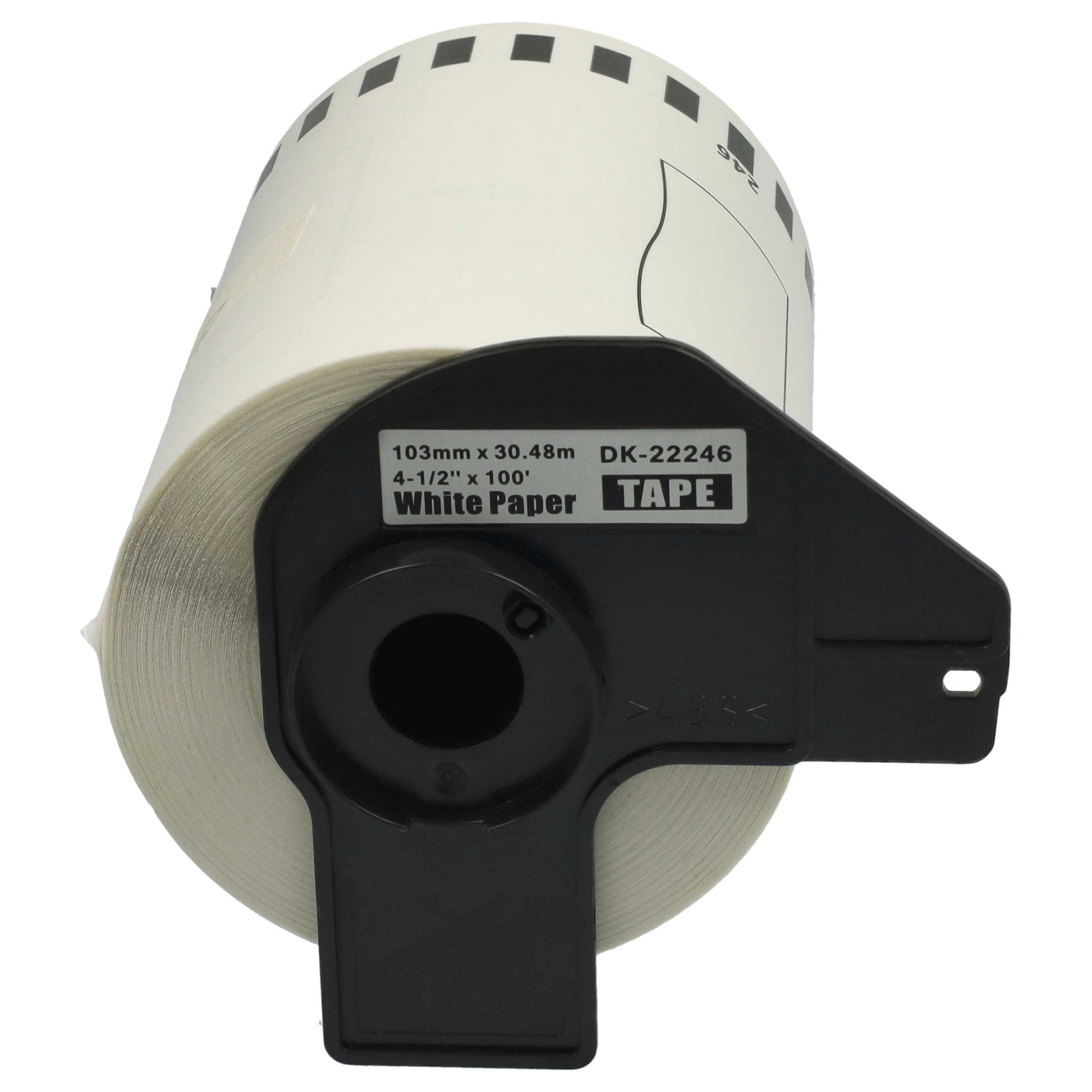 10x Rolo de etiquetas vhbw substitui Brother DK-22246 - Autocolante 103 mm x 30,48 m - Image 4