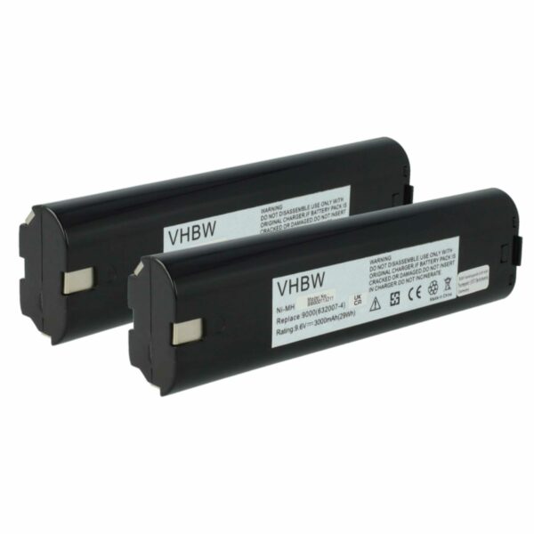 2x Bateria vhbw 9.6V 3000 mAh NiMH para Makita (193890-9, 193889-4, 192533-0, 191681-2)