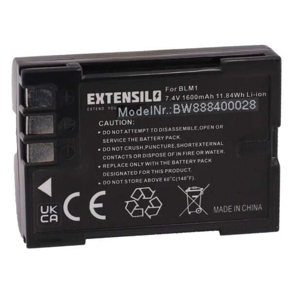 Bateria EXTENSILO para Olympus PS-BLM1 - 1600mAh, 7.4V, Li-Ion
