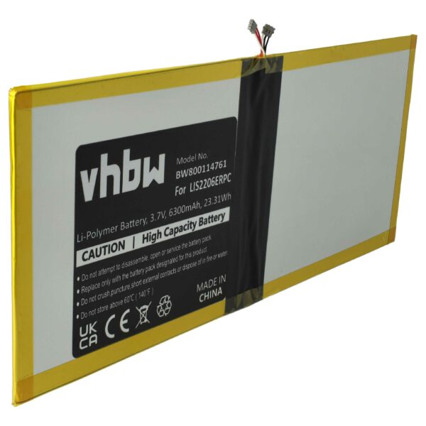 Bateria de Substituição vhbw para Tablet Sony - 6000 mAh 3.8 V Li-polymer