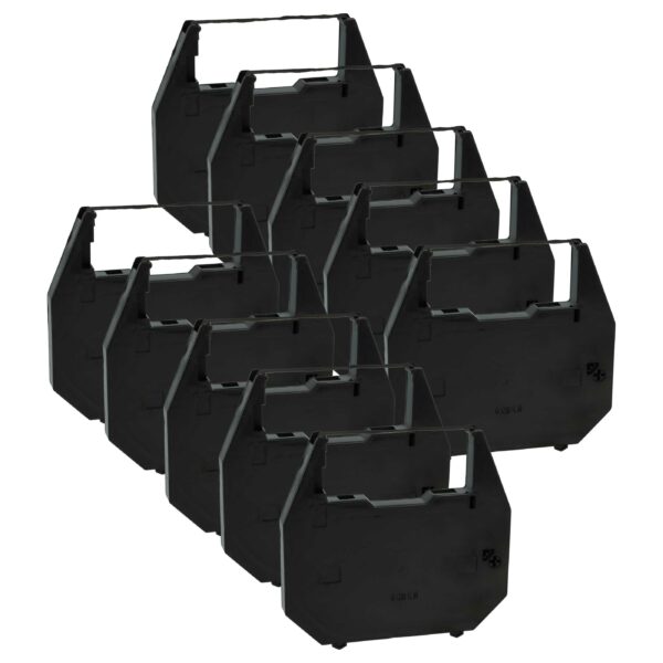 10x Fita de Tinta vhbw compatível com Hanseatic 186c1 - Preta