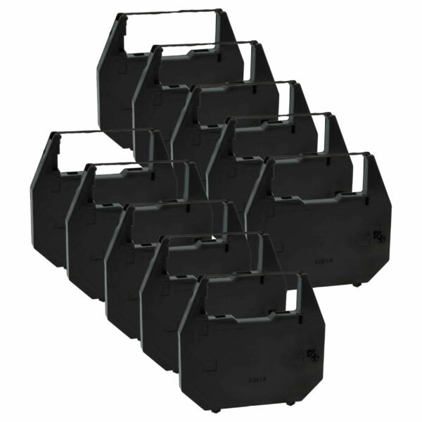 10x Fita de Tinta vhbw compatível com Hanseatic 186c1 - Preta
