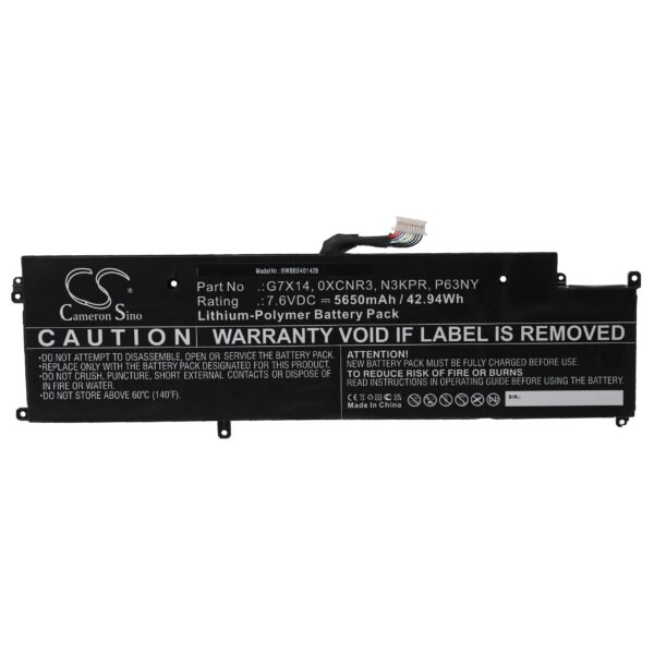 Bateria vhbw para Dell G7 (0XCNR3, P63NY, N3KPR) - 5650 mAh 7.6 V Li-polymer