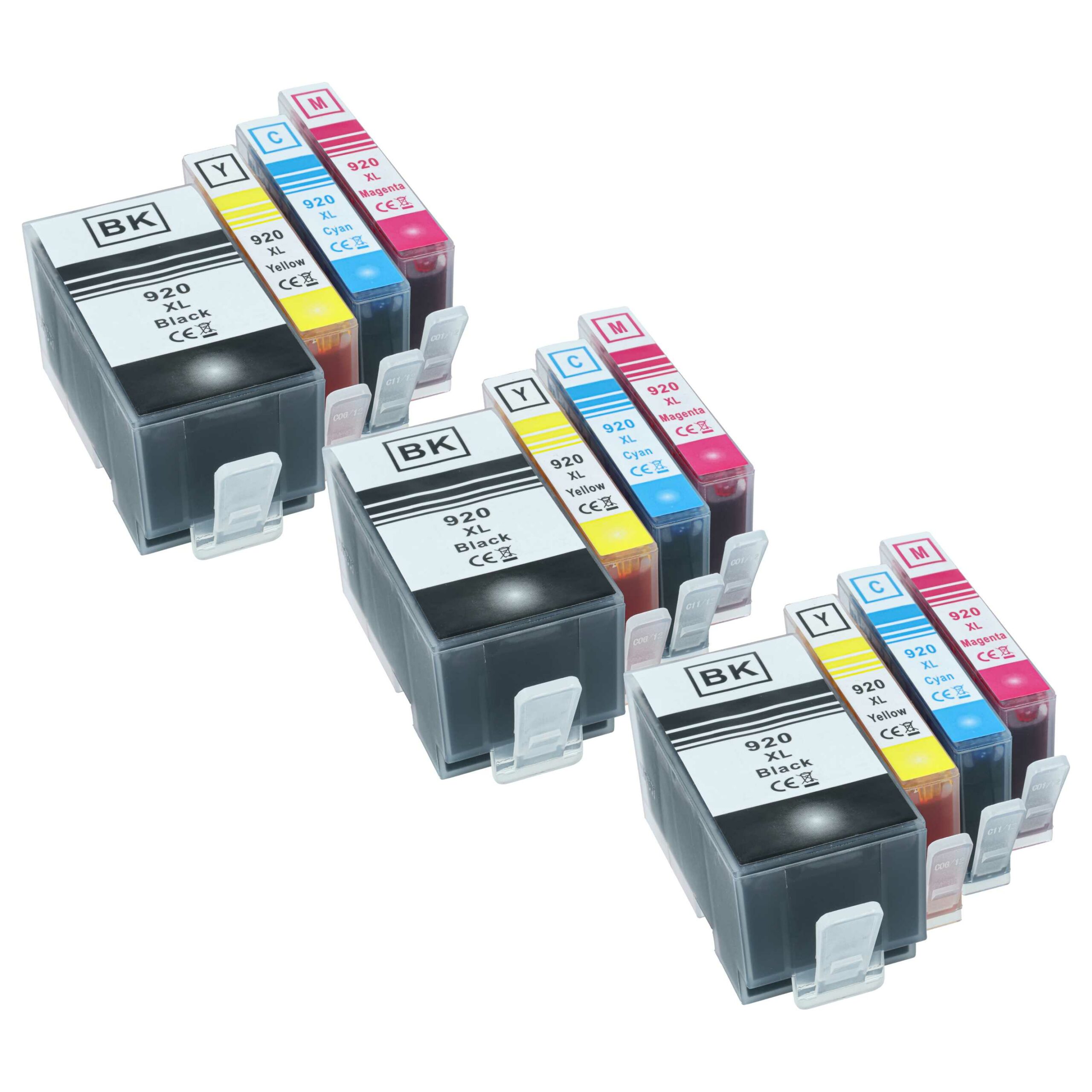 Conjunto de 12x Tinteiros vhbw para HP Officejet 6000 / 6500 / 7000 (327 ml)