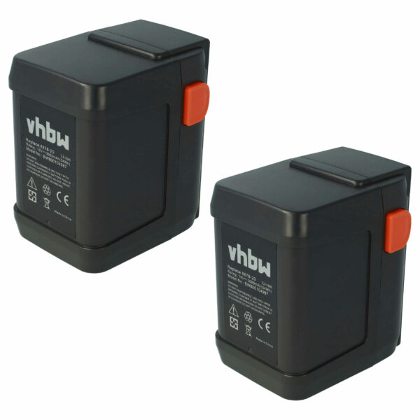 2x Bateria vhbw 3000 mAh 18V Li-Ion para Gardena 8835, 8839, 8839-20, 8835-20, 8835-U, 8835-00.701.00