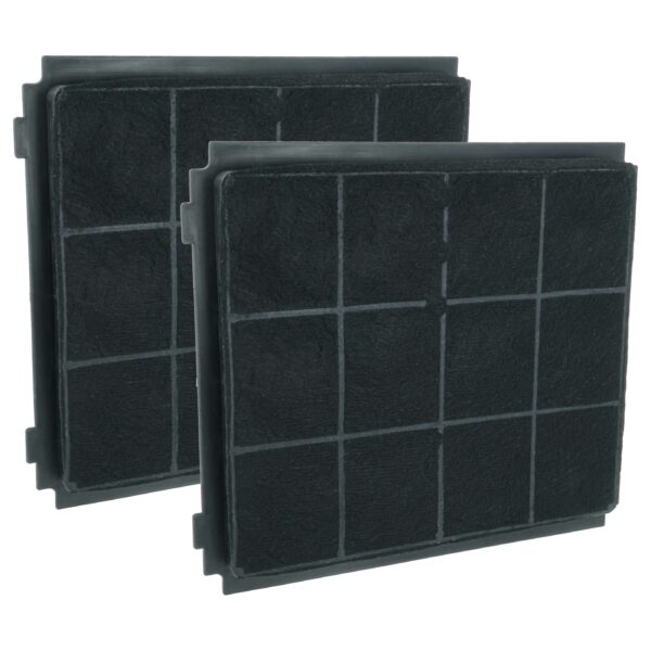 2x Filtro de carvão ativado vhbw para exaustor Airforce AQUILO, BLACK PEARL, TROMBE e Blaupunkt