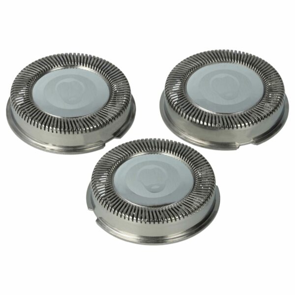 3 Cabeças de Corte de Reposição vhbw para Philips HQ30, Prateadas