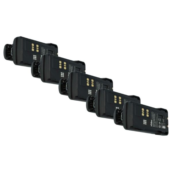 5x Bateria para Motorola PMNN4416, PMNN4415AR, PMNN4415, PMNN441 - 1800 mAh 7.4 V Li-Ion + Clip de Cinto