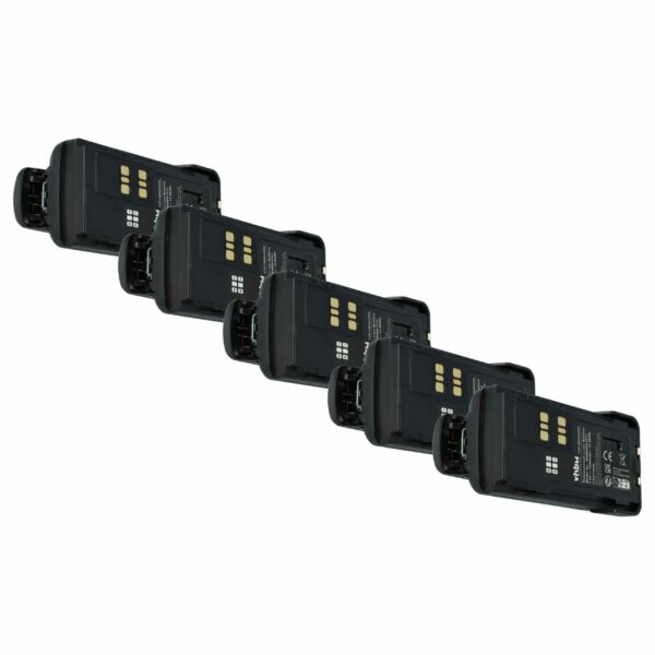5x Bateria para Motorola PMNN4416, PMNN4415AR, PMNN4415, PMNN441 - 1800 mAh 7.4 V Li-Ion + Clip de Cinto