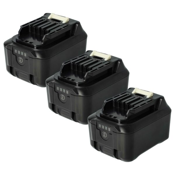 3x Bateria vhbw para Makita 197396-9, 197390-1, 5000 mAh, 12 V Li-Ion