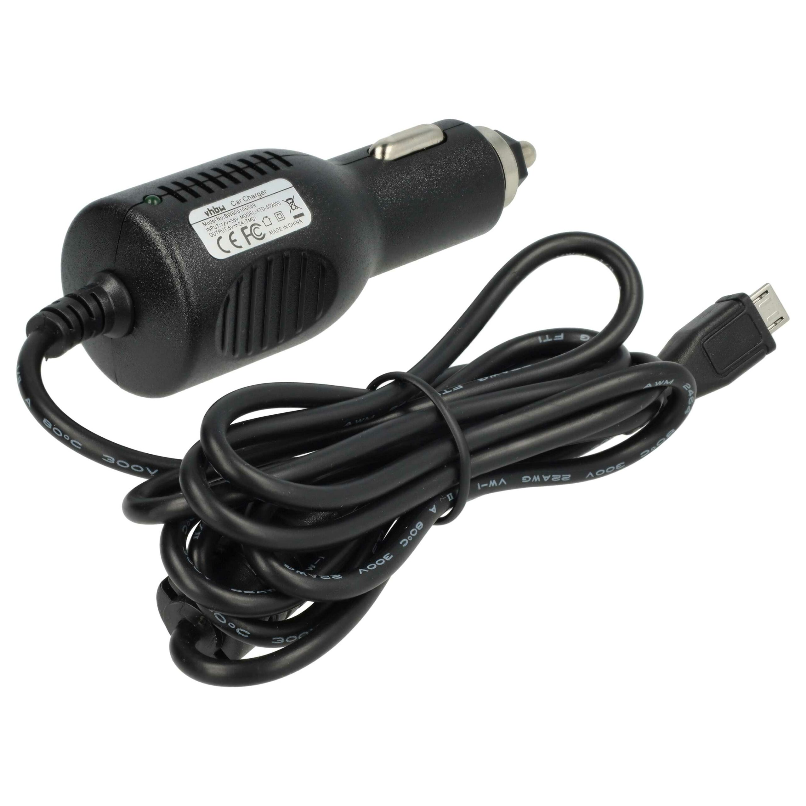 Carregador USB para Veículo vhbw - 12V para Navegadores GPS Becker, Falk, TomTom (substitui 4UUC5, 4UUC.001.05) - Image 2