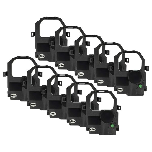 10x Fita de Tinta vhbw para Tally MIP480-KA - Impressora de Matriz de Pontos / Recibos - Preto