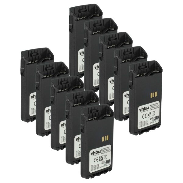 Bateria vhbw 10x para Rádio Motorola PMNN4511A, PMNN4440, PMNN4502A - 1600 mAh 7.4V Li-Ion