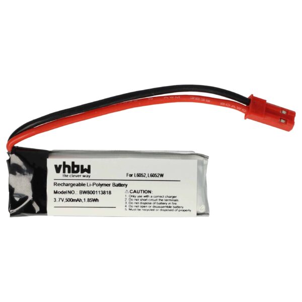 Bateria vhbw para drone Lishi Toys L6052 / L6052W - 500 mAh 3.7 V Li-Ion